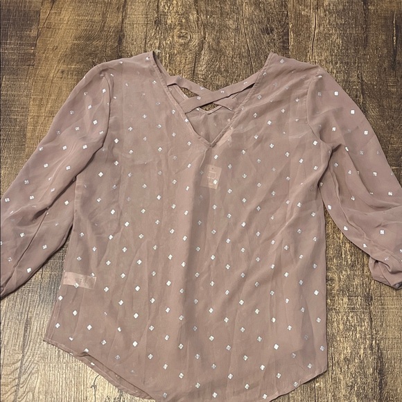 Maurices Blush Pink Cross-Back Blouse - Picture 10 of 10